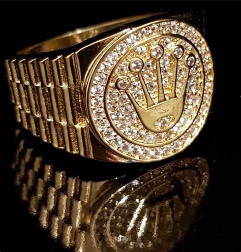 rolex ring men's|18k gold rolex ring.